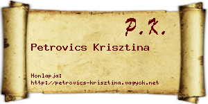 Petrovics Krisztina névjegykártya